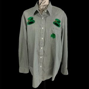 Lasolas Women's large St. Paddy's day blouse